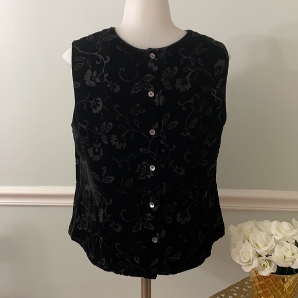 Deane and White black velvet top size 12 - Picture 3 of 4